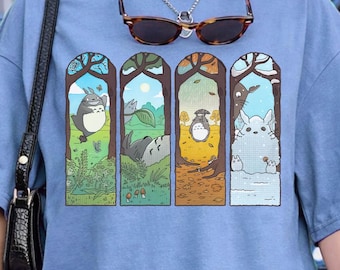 Camiseta, sudadera con capucha de Mi vecino Totoro, personajes de Studio Ghibli, camiseta para niños y jóvenes, atuendo japonés Y2K, regalo para amantes del anime