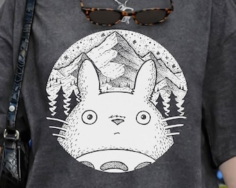 Camiseta, sudadera con capucha y silueta de Mi vecino Totoro, personajes de Studio Ghibli, regalo para amantes del anime, camiseta japonesa Y2K para niños y jóvenes.