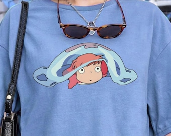 Ponyo Movie Shirt, Sweatshirt, Hoodie, Ponyo Studio Ghibli Characters, Gift for Anime Lovers, Kids Youth Toddler Y2K