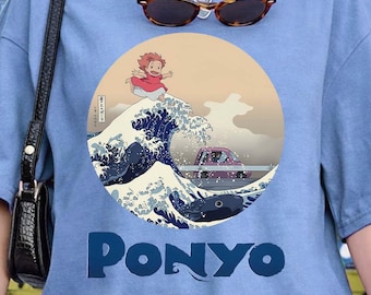 Vintage Ponyo Shirt, Sweatshirt, Hoodie, Goldfish Ponyo, Studio Ghibli Characters, Gift for Anime Lovers, Kids Youth Toddler Y2K Tee