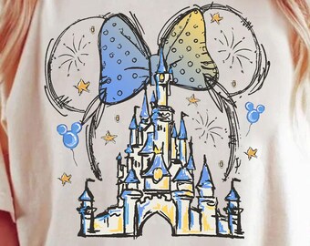 Camiseta del Castillo de Minnie de Disney, Camiseta de Vacaciones de Disney, Camiseta de Disneyland, Camiseta de Vacaciones Familiares, Camiseta del Castillo de Acuarela de Disney