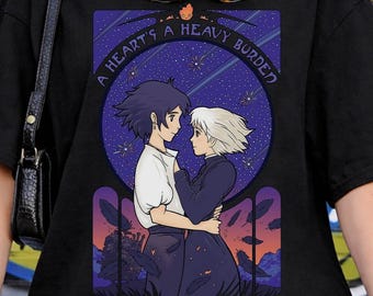 Camiseta, sudadera, sudadera con capucha de Howl y Sophie El castillo ambulante, personajes de Studio Ghibli, camiseta para niños pequeños, regalo para amantes del anime, japonés