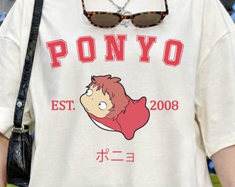 Ponyo Ghibli Movie Shirt, Sweatshirt, Hoodie, Ponyo Studio Ghibli Characters, Gift for Anime Lovers, Kids Youth Toddler Y2K