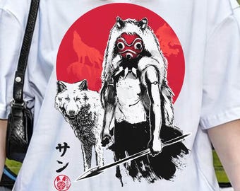Vintage Princess Mononoke Shirt, Sweatshirt, Hoodie, Studio Ghibli Characters, Gift for Anime Lovers, Kids Youth Toddler, Japanese Y2K Tee