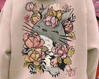 Totoro Ghibli Movie Shirt, Sweatshirt, Hoodie, My Neighbor Totoro Studio Ghibli Characters, Gift for Anime Lovers, Kids Youth Toddler Y2K