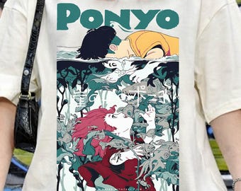 Ponyo x Sosuke Shirt, Sweatshirt, Hoodie, Goldfish Ponyo Studio Ghibli Characters, Gift for Anime Lovers, Kids Youth Toddler