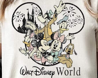 Retro Micky und Freunde Disneyworld Est 1971 T-Shirt, Disneyworld Shirt, 2026 Familien Urlaub T-Shirt, Magic Kingdom, Minnie Donald Pluto Shirt