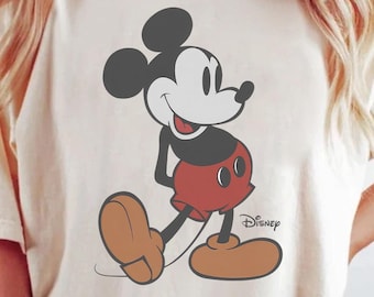 Disney Klassiker Micky Maus Pose Komfort Farben Shirt, Vintage Disney Mickey Shirt, Disneyland Urlaub Urlaub Shirt, Disney Retro Shirt