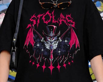 Stolas Gothic Shirt, Sweatshirt, Hoodie, Hazbin Hotel, Helluva Boss, Cartoon Unisex Tee, Gift For Hellaverse Fans