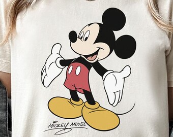Disney Klassiker Micky Maus Pose Komfort Farben Shirt, Vintage Disney Mickey Shirt, Disneyland Urlaub Urlaub Shirt, Disney Retro Shirt
