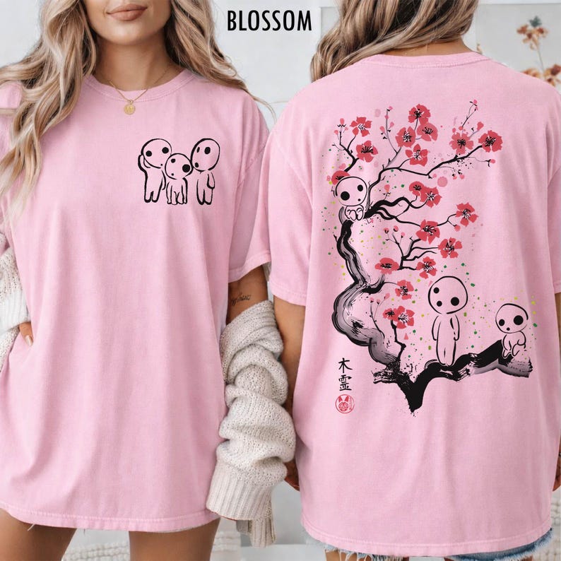 Vintage Kodama Shirt, Sweatshirt, Hoodie, Tree Spirit Studio Ghibli Princess Mononoke Tshirt, Kids Toddler Tee, Mononoke Hime Gifts image 2