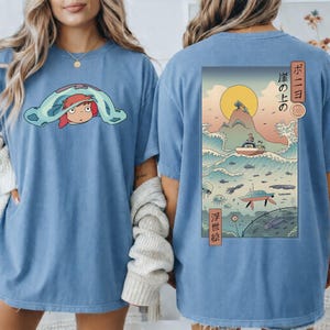 Vintage Ponyo-skjorta, tröja, hoodie, Studio Ghibli-tröja, Ponyo-skjorta, Sosuke-skjorta, Studio Ghibli-presentskjorta, Y2K-skjorta bild 1
