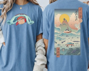Vintage Ponyo Shirt, Sweatshirt, Hoodie, Studio Ghibli Tee, Ponyo Shirt, Sosuke Shirt, Studio Ghibli Gift Shirt, Y2K Shirt