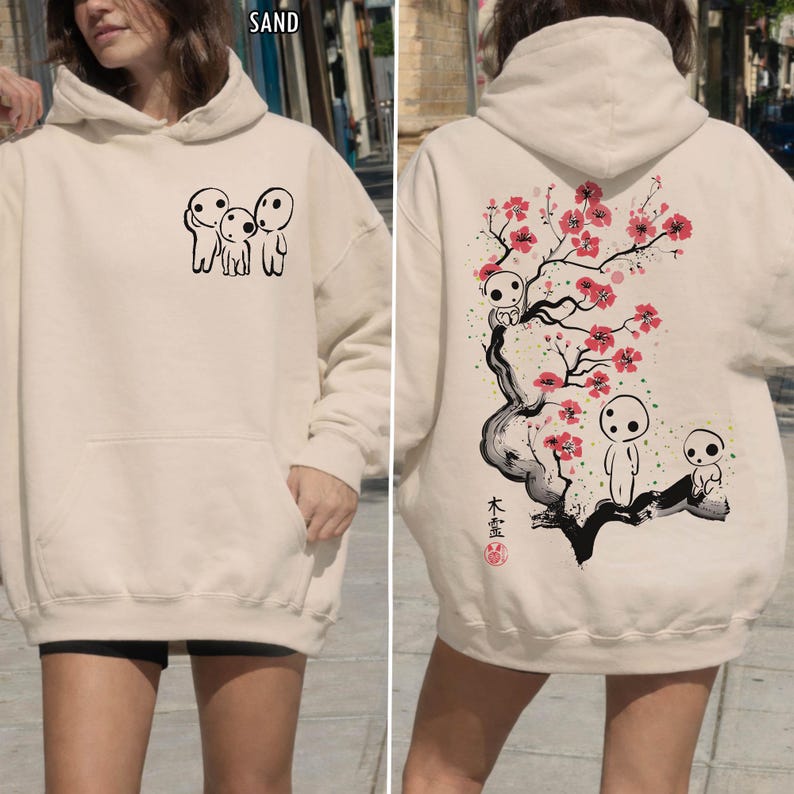Vintage Kodama Shirt, Sweatshirt, Hoodie, Tree Spirit Studio Ghibli Princess Mononoke Tshirt, Kids Toddler Tee, Mononoke Hime Gifts image 4