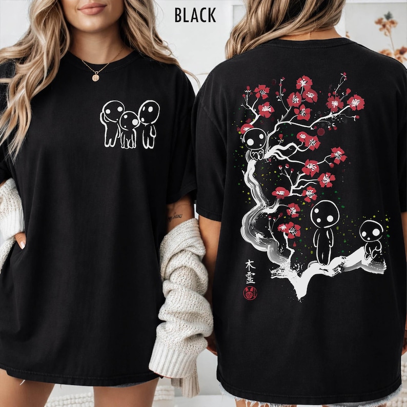 Vintage Kodama Shirt, Sweatshirt, Hoodie, Tree Spirit Studio Ghibli Princess Mononoke Tshirt, Kids Toddler Tee, Mononoke Hime Gifts image 6