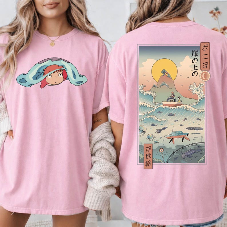 Vintage Ponyo-skjorta, tröja, hoodie, Studio Ghibli-tröja, Ponyo-skjorta, Sosuke-skjorta, Studio Ghibli-presentskjorta, Y2K-skjorta bild 4