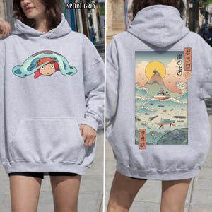 Vintage Ponyo-skjorta, tröja, hoodie, Studio Ghibli-tröja, Ponyo-skjorta, Sosuke-skjorta, Studio Ghibli-presentskjorta, Y2K-skjorta bild 8