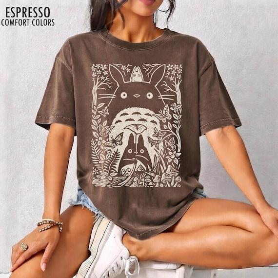 Vintage My Neighbor Totoro Shirt, Sweatshirt, Hoodie, Studio Ghibli Characters Youth Toddler Tee, Gift for Anime Lovers, Y2K Japanese Tshirt