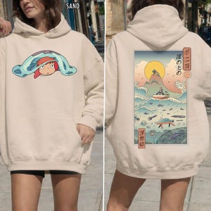 Vintage Ponyo-skjorta, tröja, hoodie, Studio Ghibli-tröja, Ponyo-skjorta, Sosuke-skjorta, Studio Ghibli-presentskjorta, Y2K-skjorta bild 6
