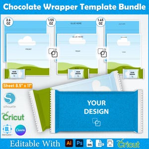 Chocolate Bar Wrapper Template, Candy Bar Wrapper, Chocolate Wrapper Bundle, Wrapper Template, Canva Editable, Chocolate Mockup, Party Favor