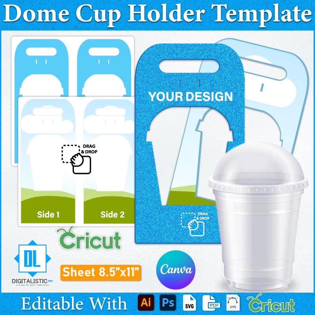 Dome Cup Holder Template, Dome Cup Holder SVG, Cup Holder, Printable ...