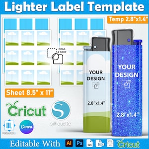 Lighter Label Template, Lighter wrapper Template Svg, Lighter Sublimation Template, Lighter Photo Wrap, Custom Lighter Template, Party Favor