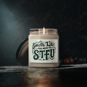 Funny Scented Soy Candle, STFU Candle for Humor Lovers, Gift for Friends, Relaxation Home Decor, Unique Gag Gift, Birthday Present