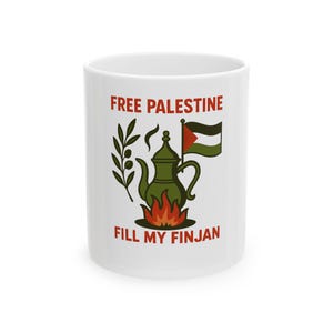 Keramische mok: maak je stem sterker | Vrijheid, Palestine Pride, cadeau koffieliefhebber, activismemok, Tea Time Essential
