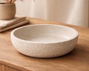 Beton Schale rund 20 cm | Minimalistische Deko Schale | Moderne Wohnaccessoires | Beton Deko | Handmade Geschenk