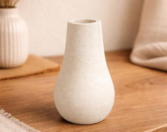 Minimalist concrete vase | Modern smooth flower vase | Decorative concrete vase | Dried flower vase | Handmade home accessory