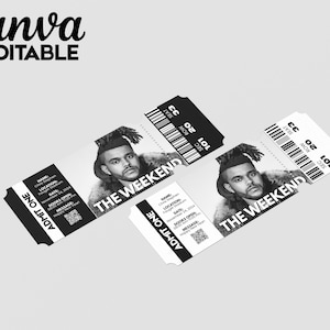 Bearbeitbare Konzertkartenvorlage, benutzerdefinierte Konzertkartengeschenk, DIY-Veranstaltungskarte, Überraschung druckbare Konzertkarten-Geschenkidee, Canva-Vorlage