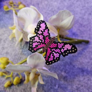Beaded Butterfly Clip