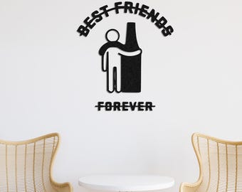 Best Friends Forever Metal Wall Decor | Friendship Metal Sign | BFF Gift | Best Friend Wall Art