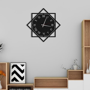 Clocks For Wall, Modern Wall Clock, Geometric Wall Art, Large Wall Clock, Living Room Clock, Home Decor Clock, Home Gift, Office Wall Clock