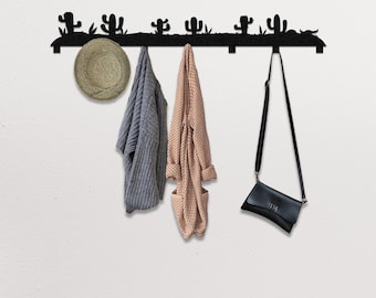Cactus Wall Hook, Desert Decor, Gift Plant Lovers, Decorative Hooks, Metal Wall Hanger, Cactus Decor, Coat Hooks, Metal Cactus, Hat Rack