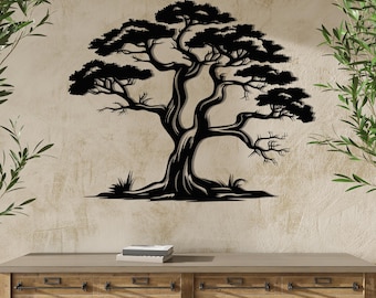 Metal Tree of Life Wall Art, Modern Home Decor