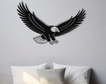 Flying Eagle Metal Wall Art, Modern Home Decor