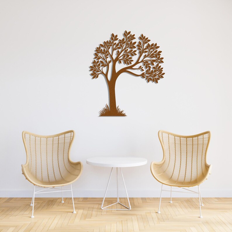 Oak Tree of Life Metal Wall Art, Nature Inspired Decor - Etsy