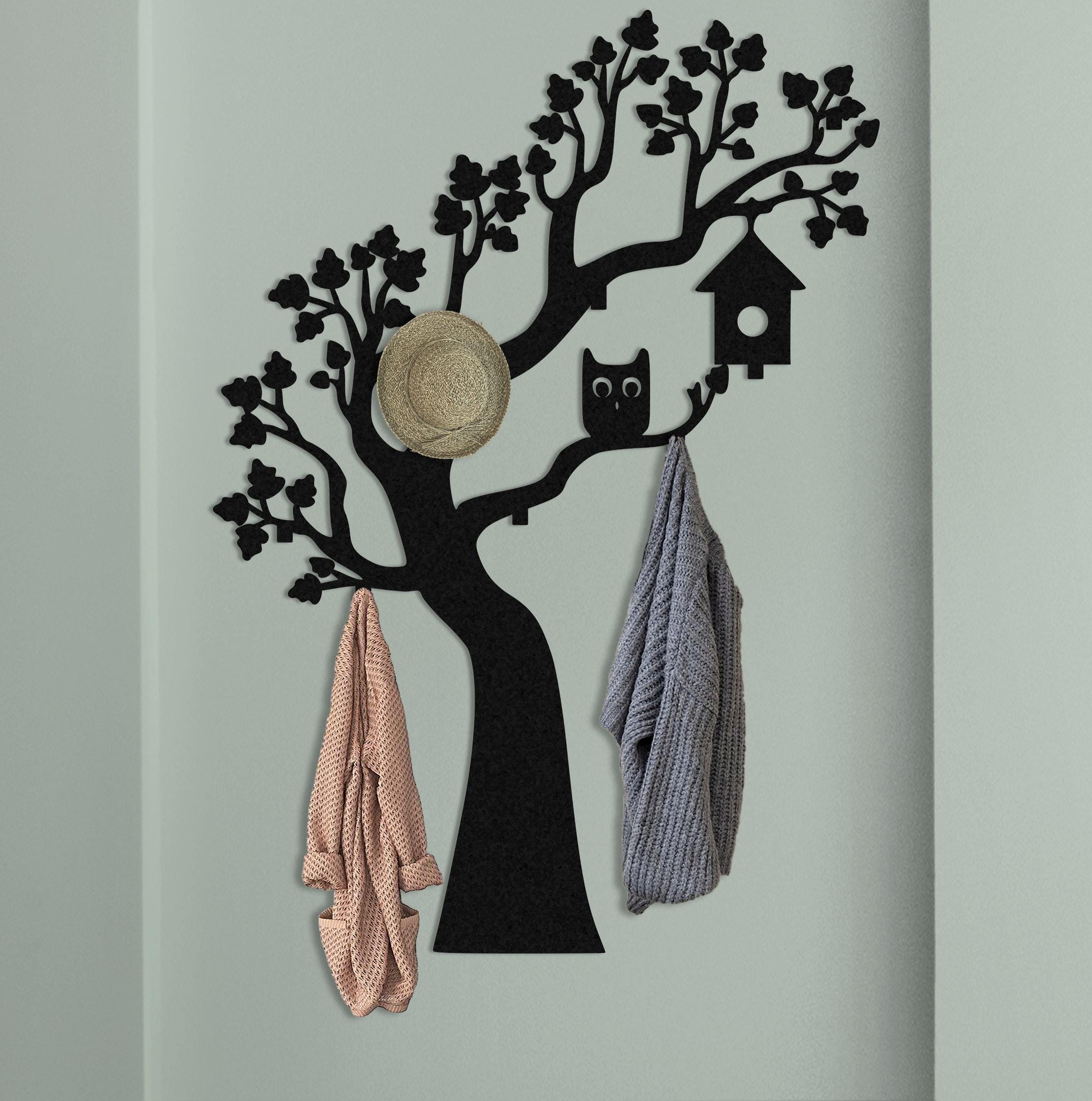 Tree Hook, Decorative Hooks, Wall Mounted Hook, Whimsical Tree Art, Wall Hook, Metal Wall Hanger, Coat Hooks, Entryway Hook