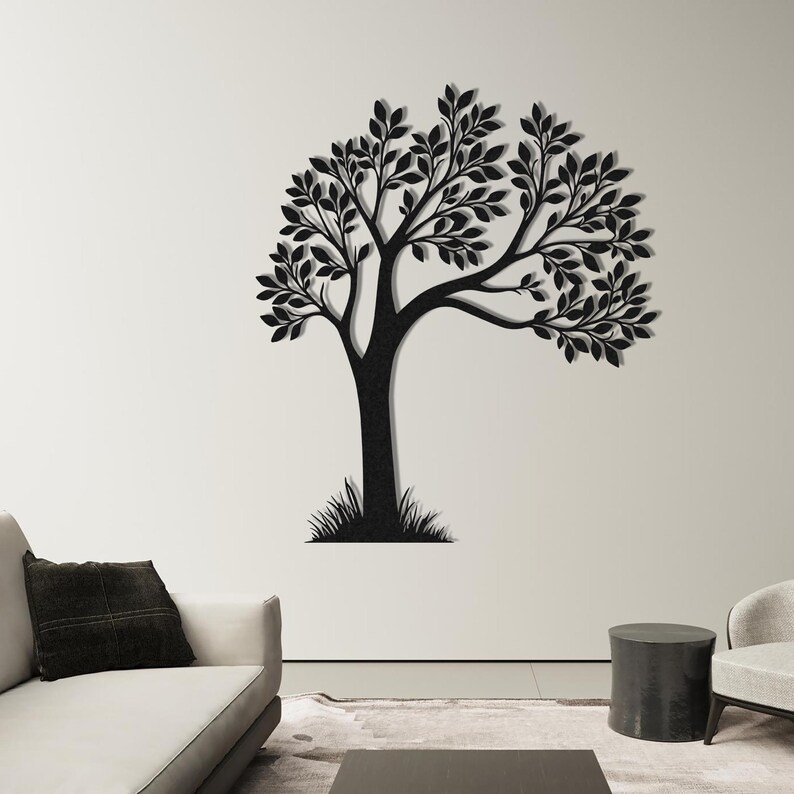 Oak Tree of Life Metal Wall Art, Nature Inspired Decor - Etsy