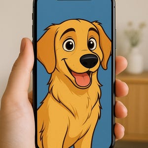 Custom Pet Portrait – Cartoon Pet Portrait | Personalized Pet Art from Your Photo