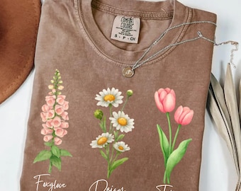 NO WORDS FDT Shirt – Subtle Anti Trump Floral Protest Tee, Feminist Botanical Comfort Colors T-Shirt