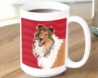 Collie Mug - Funny Dog Coffee Mugs - Collie Gifts Large 15oz Mug in Gift Box