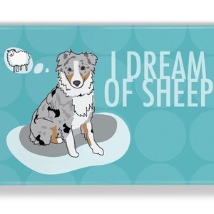 Australian Shepherd Dog Magnet, Blue Merle Australian Shepherd Gifts, Dog Fridge Magnets, Australian Shepherds, Aussie Dog Magnets
