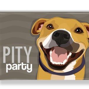 Pit Bull Dog Magnet, Pit Bull Gifts, Dog Fridge Magnets, Tan Pit Bulls, Dog Magnets, Fridge Magnet, Pitbull Magnet, Pity Party