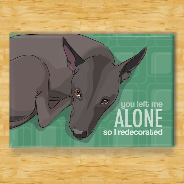 Xoloitzcuintli Magnet - You Left Me Alone - Xoloitzcuintle Xolo Gifts Funny Mexican Hairless Dog Fridge Magnets