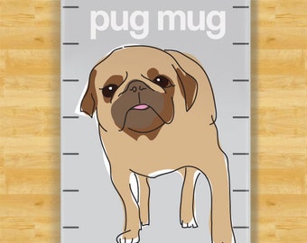 Pug Magnet - Pug Mug - Fawn Pug Gifts Funny Dog Fridge Magnets