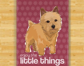 Norwich Terrier Magnet - Enjoy The Little Things - Norwich Terrier Gifts Funny Dog Fridge Magnets