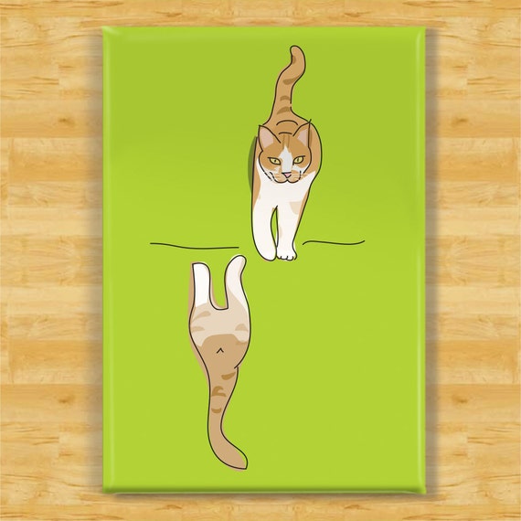 Lustiger Katzen-Geschirrspüler-Magnet – Sauber/schmutzig Anzeige, Wendbar, 8,9 X 7,9 Cm, Mit Klebepad