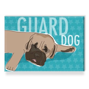 Mastiff Dog Magnet – Funny Fridge Magnets – English Mastiffs – Sleeping Guard Dog